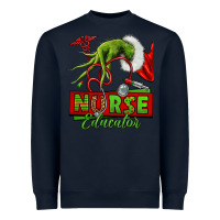 Navy grinch hand nurse educator Heavyweight Sweatshirt - NancyCooperArtShop