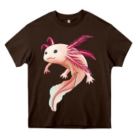 Chocolate Brown axolotl Heavy Core Tee - Jasminsmagicworld