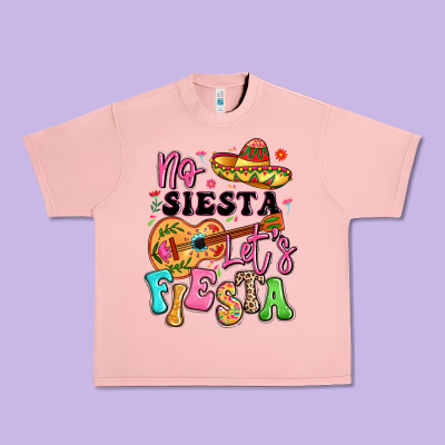 No Siesta Let's Fiesta Urban Heavy Tee Designed By Lillyallendesigns
