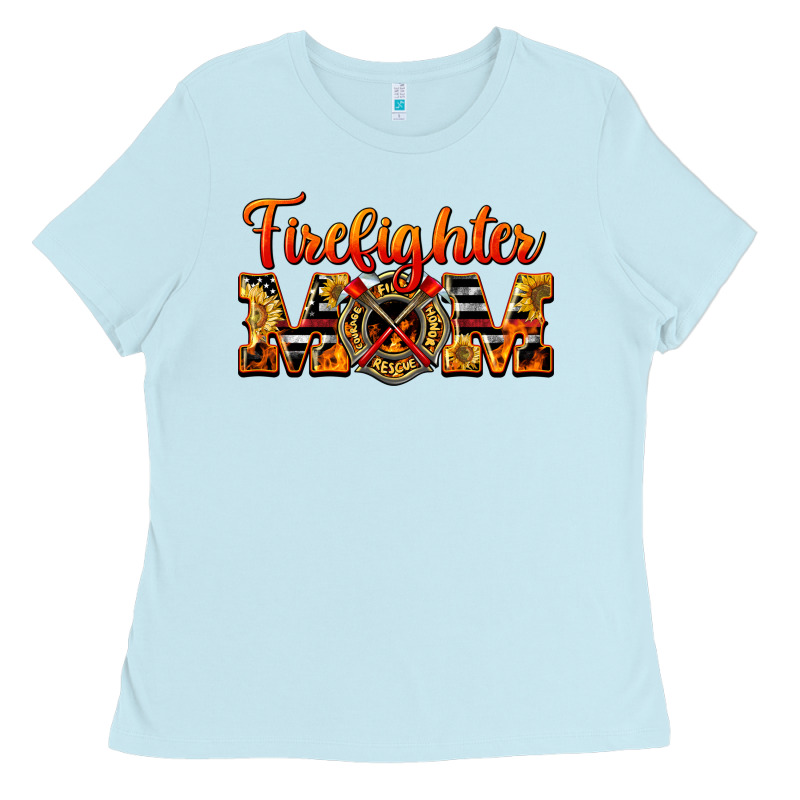American Firefighter Mom Ladies Tee by LillyAllenDesigns | Teevron