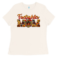 Bone American Firefighter Mom Ladies Tee - LillyAllenDesigns