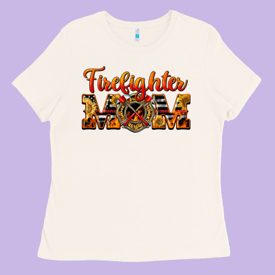 American Firefighter Mom Ladies Tee Designed By Lillyallendesigns