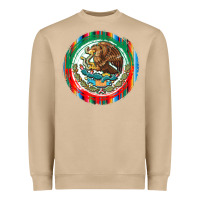 Mushroom Mexico Coat of Arms Heavyweight Sweatshirt - texasbilliewilder