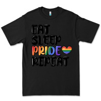 Black eat sleep pride repeat Premium Tee - MaliasSmallBusiness