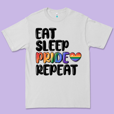 Eat Sleep Pride Repeat Premium Tee Designed By Maliassmallbusiness