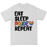 Dove Grey eat sleep pride repeat Premium Tee - MaliasSmallBusiness