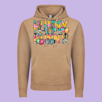Hunny Bunny Easter Vintage Hoodie Designed By Bundleandbundleshop