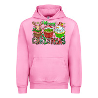 Fuchsia Pink Merry Christmas Urban Hoodie - CowhideDigitalArt