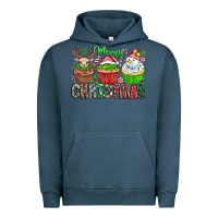 Pigment Midnight Navy Merry Christmas Urban Hoodie - CowhideDigitalArt