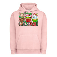 Pigment Salmon Merry Christmas Urban Hoodie - CowhideDigitalArt