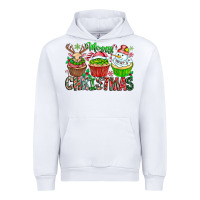 White Merry Christmas Urban Hoodie - CowhideDigitalArt