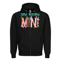 Black One hoppy Mini Easter Day Zipper Hoodie - HowdyJamesFarm