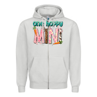 Dove Grey One hoppy Mini Easter Day Zipper Hoodie - HowdyJamesFarm