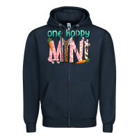 Navy One hoppy Mini Easter Day Zipper Hoodie - HowdyJamesFarm