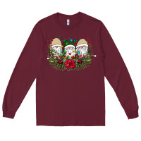 Burgundy Christmas Gnomes Long Sleeve Tee - Bettercallsaul
