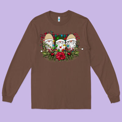 Christmas Gnomes Long Sleeve Tee Designed By Bettercallsaul