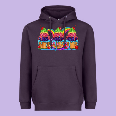 Pride Cupcake Heavyweight Hoodie Designed By Fadigitalartstudio