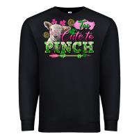 Black too cute to pinch Premium Sweatshirt - FaDigitalArtStudio