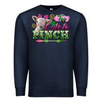 Navy too cute to pinch Premium Sweatshirt - FaDigitalArtStudio