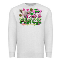 Oatmeal Heather too cute to pinch Premium Sweatshirt - FaDigitalArtStudio