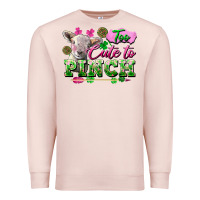 Pale Pink too cute to pinch Premium Sweatshirt - FaDigitalArtStudio