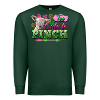 Sports Green too cute to pinch Premium Sweatshirt - FaDigitalArtStudio