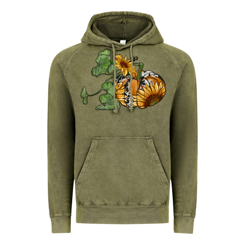 Sunflower Pumpkin Vintage Hoodie by RanaPortraitStore | Teevron