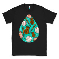 Black baseball and western roses teardrop  5 Classic Tee - BundleAndBundleShop