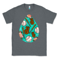 Charcoal Heather baseball and western roses teardrop  5 Classic Tee - BundleAndBundleShop