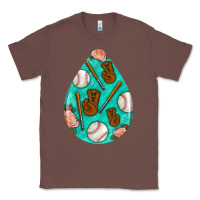 Chestnut baseball and western roses teardrop  5 Classic Tee - BundleAndBundleShop