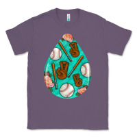 Lavender baseball and western roses teardrop  5 Classic Tee - BundleAndBundleShop