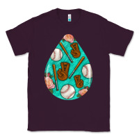 Plum baseball and western roses teardrop  5 Classic Tee - BundleAndBundleShop