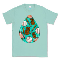 Seafoam baseball and western roses teardrop  5 Classic Tee - BundleAndBundleShop