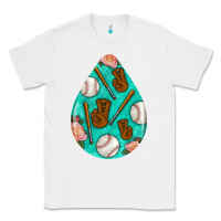 White baseball and western roses teardrop  5 Classic Tee - BundleAndBundleShop