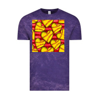 Cloud Purple softball hearts seamless pattern Vintage Tee - BundleAndBundleShop