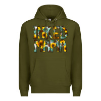 Army Green Inked Mama Flowers Premium Hoodie - CowCowDesign
