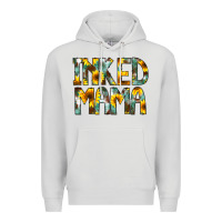 Dove Grey Inked Mama Flowers Premium Hoodie - CowCowDesign