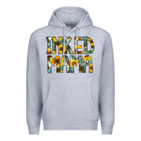Heather Grey Inked Mama Flowers Premium Hoodie - CowCowDesign
