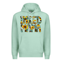 Seafoam Inked Mama Flowers Premium Hoodie - CowCowDesign