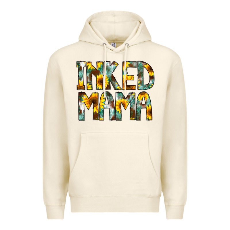Inked Mama Flowers Premium Hoodie by CowCowDesign | Teevron