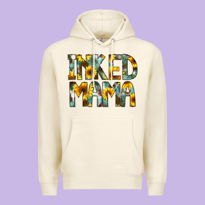 Inked Mama Flowers Premium Hoodie Designed By Cowcowdesign
