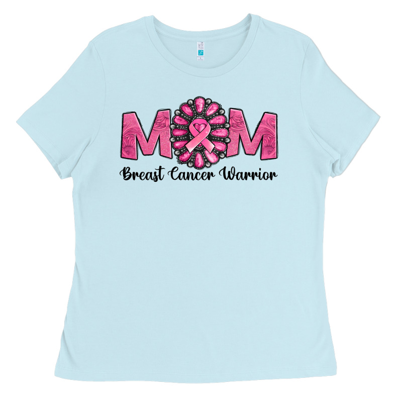 Breast Cancer Warrior Mom Ladies Tee by Jasminsmagicworld | Teevron