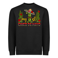 Black My 1st Cinco De Mayo Heavyweight Sweatshirt - texasbilliewilder