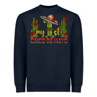 Navy My 1st Cinco De Mayo Heavyweight Sweatshirt - texasbilliewilder