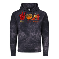 Cloud Black Peace Love Firefighter Vintage Hoodie - BundleAndBundleShop