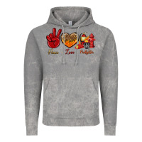 Cloud Rock Peace Love Firefighter Vintage Hoodie - BundleAndBundleShop
