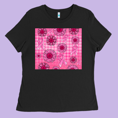 Breast Cancer Ladies Tee Designed By Jasminsmagicworld