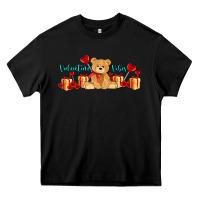 Black valentines vibes with gifts and bear Heavy Core Tee - AdoDesignShop