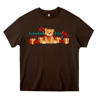 Chocolate Brown valentines vibes with gifts and bear Heavy Core Tee - AdoDesignShop