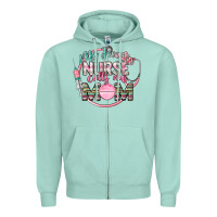 Seafoam My favorite Nurse calls me mom Zipper Hoodie - CowGirlArtShop